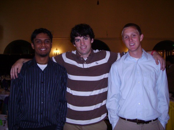 Image of founder and college friends