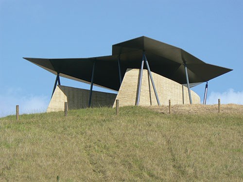 Image of a architectural structure built using composites materials.